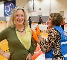 Photo: Employee getting a flu shot