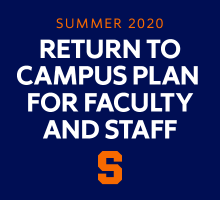 The words: return to campus plan for faculty and staff
